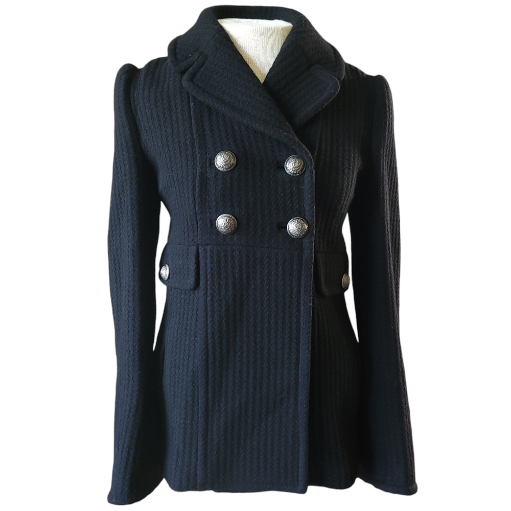 Juicy Couture Black Wool Jacket Size-Small